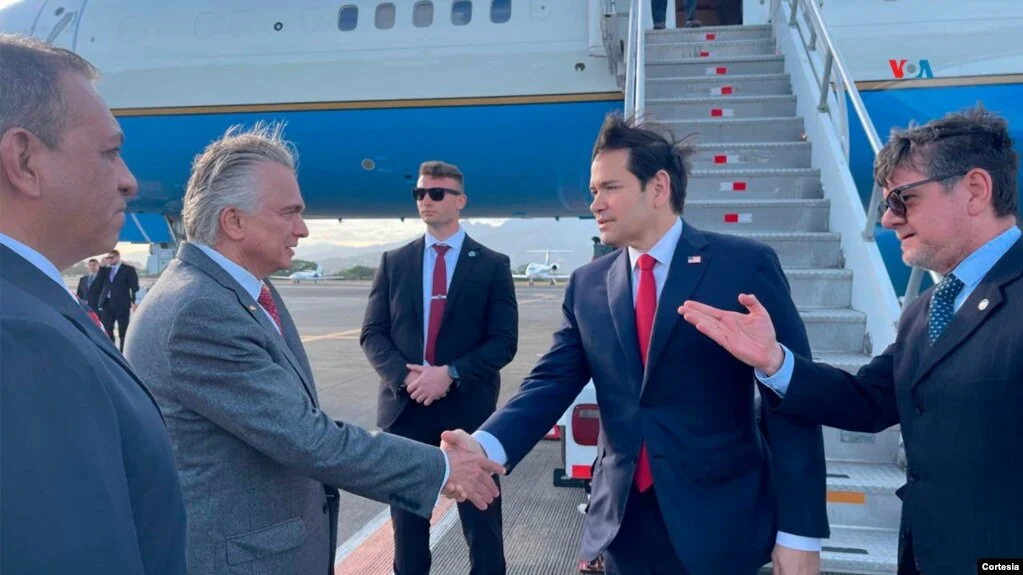 Rubio com o ministro relações exteriores arnoldo tinoco foto chancelaria costa rica