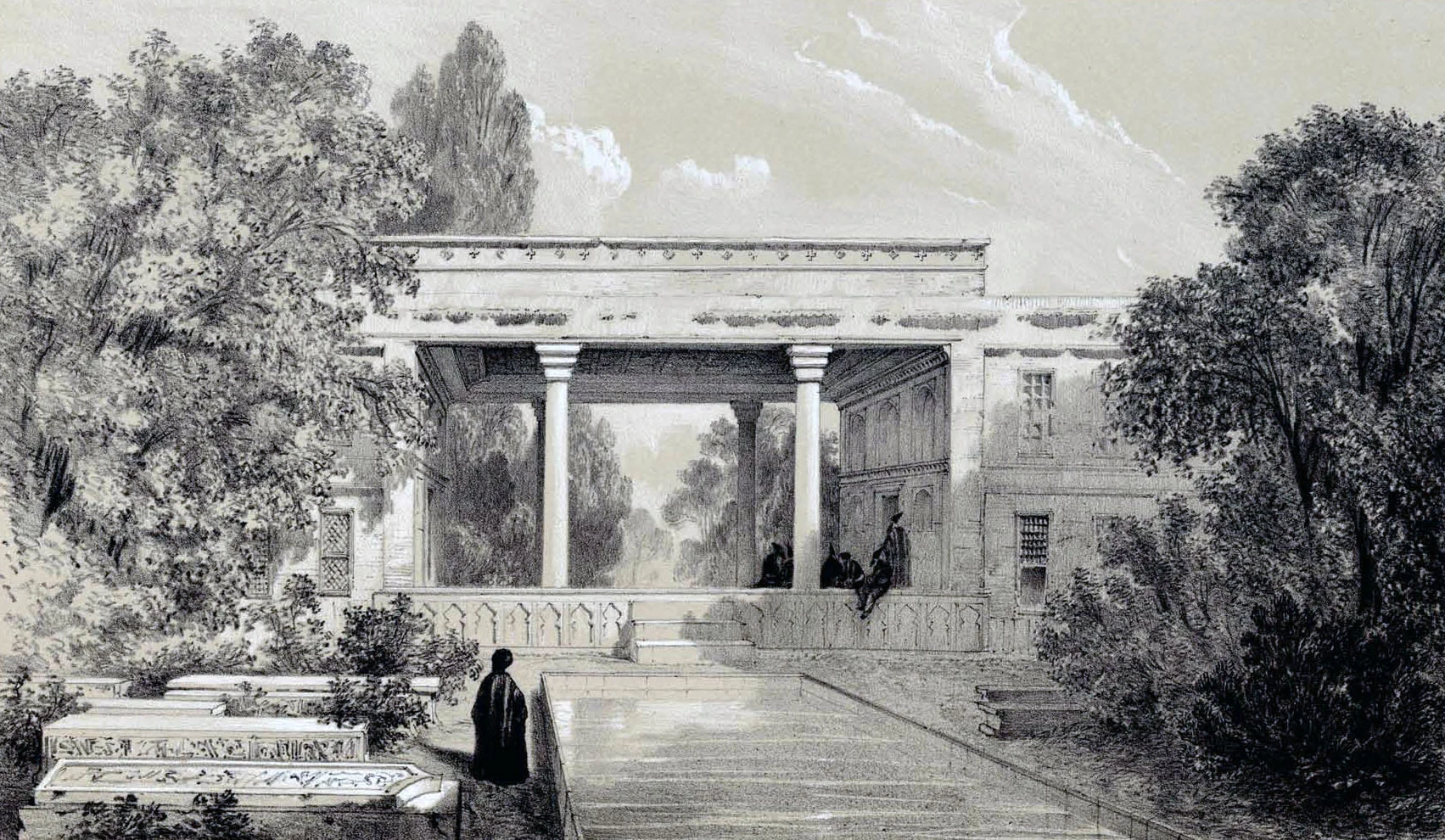 João cezar Tomb of the poet Hafez by Eugène Flandin