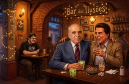 Um ornitorrinco no balcão do Bar das Ilusões