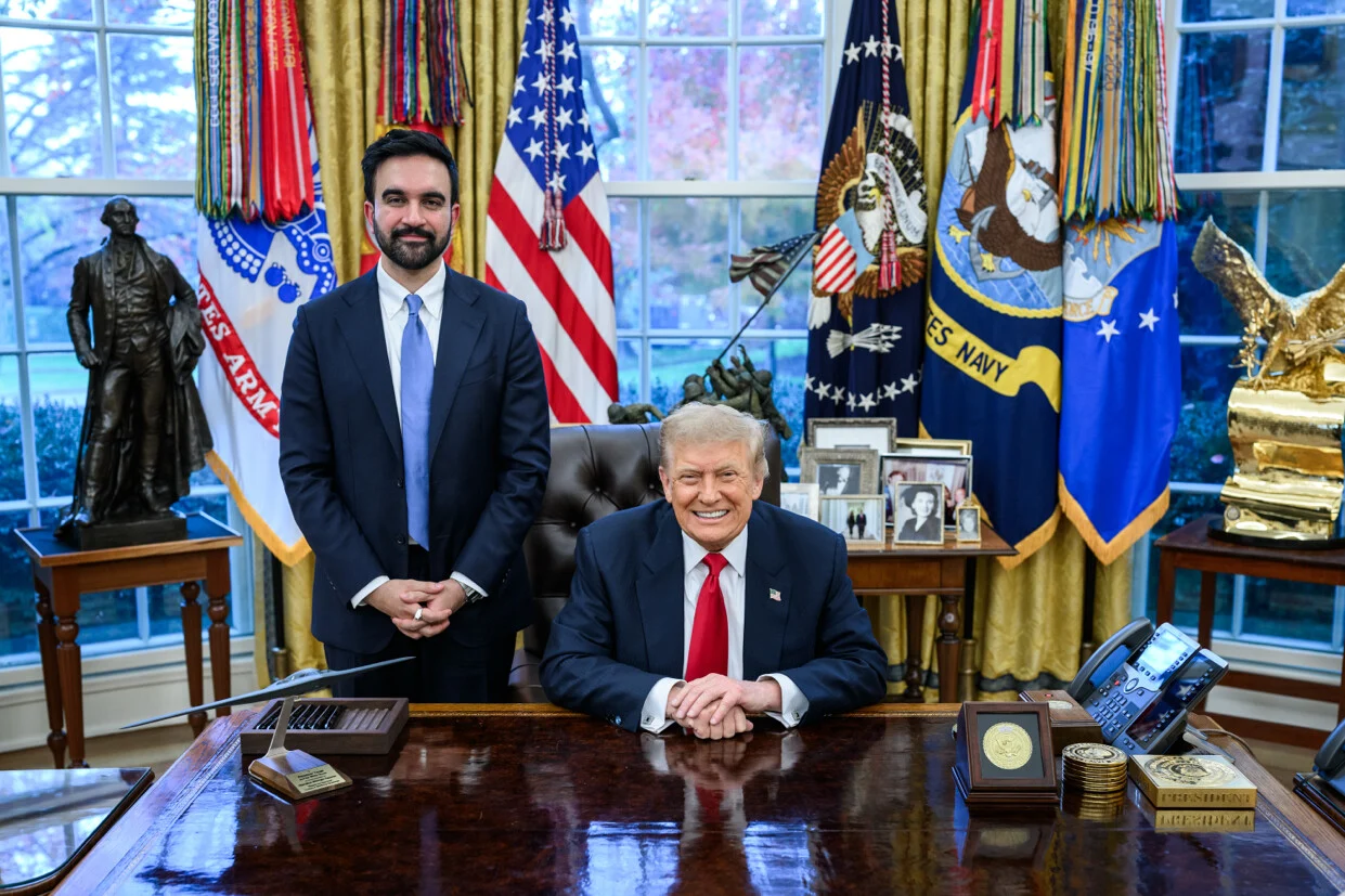 Donald Trump and Zohran Mamdani meeting at the Oval Officew wikipedia
